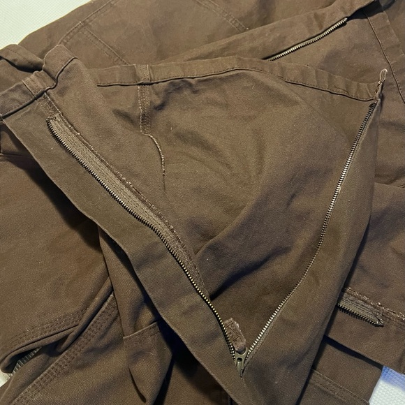 Men's Brown Cargo Overalls with Adjustable Straps 34x32 - Picture 8 of 16